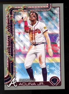 2025 Topps Holiday Ronald Acuna Jr Silver Glitter # Braves - Picture 1 of 1