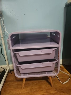 Mesita de noche, linda mesa auxiliar con cajón de almacenamiento, mesita de noche para niños para dormitorio  Foto 1 de 3