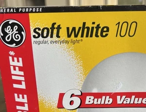 12 Bulbs - Extra Soft White 100 Watt Bulbs A19 - Two 6 Packs! - Picture 1 of 2