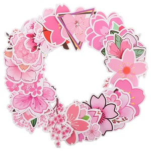 100 Pcs Sakura Stickers Cherry Blossom Tree Wall Decals Blossoms - Afbeelding 1 van 12