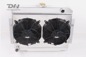 3Row Radiator+Shroud 12''Fans For 1972-1986 Jeep CJ5 CJ6 CJ7 Conversion Chevy V8 - Picture 1 of 11