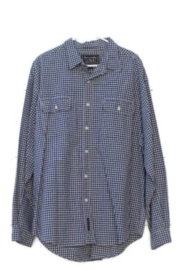 Abercrombie & Fitch 蓝色方格男式长袖正装衬衫 XL 007 码 — 第 1/4 张图片