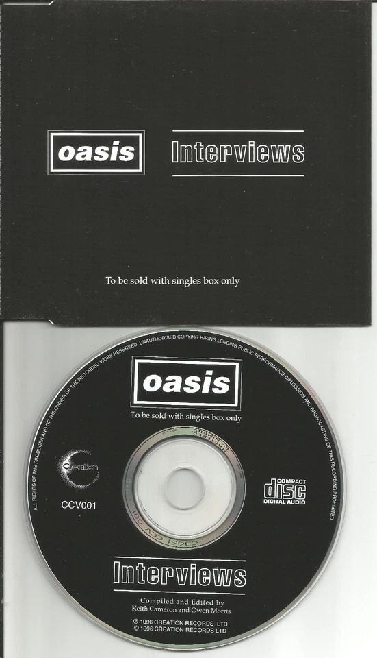 Noel Gallagher OASIS Ultra Rare 1996 INTERVIEW EUROPE PROMO CD MINT USA seller  Foto 1 de 1