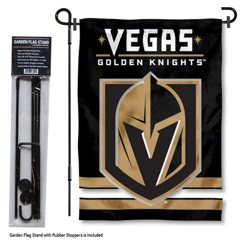 Vegas Golden Knights Garden Flag and Yard Stand Included Cover