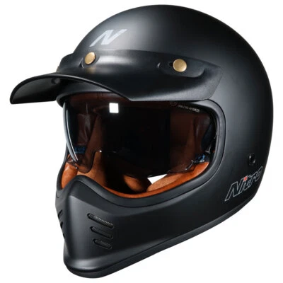 Nitro MX502 Moto Motorcycle Helmet Satin Black