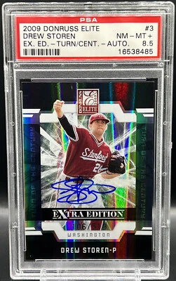 2009 Elite EE Turn/Century Drew Storen 106/519 PSA 8.5 *Pop 2* Nationals Auto RC - Image 1 of 4