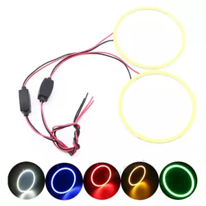2Pcs 12V 24V COB LED Halo Ring Angel Eyes 60mm 70mm 80mm 90mm 100mm 110mm 120mm - Picture 1 of 16