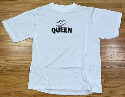 CAMISETA PROMOCIONAL REINA HECHA EN EL CIELO VINTAGE 1995 REINO UNIDO XL FREDDIE MERCURY Foto 1 de 4