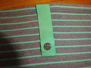 LULULEMON Vinyasa Scarf - Stripe Gray/Green Snap Wrap Shrug