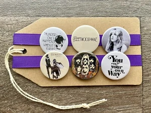 Fleetwood Mac - Rock, Pop, Singer, Band, Stevie Nicks - Button Pin Badge Set - Picture 1 of 3