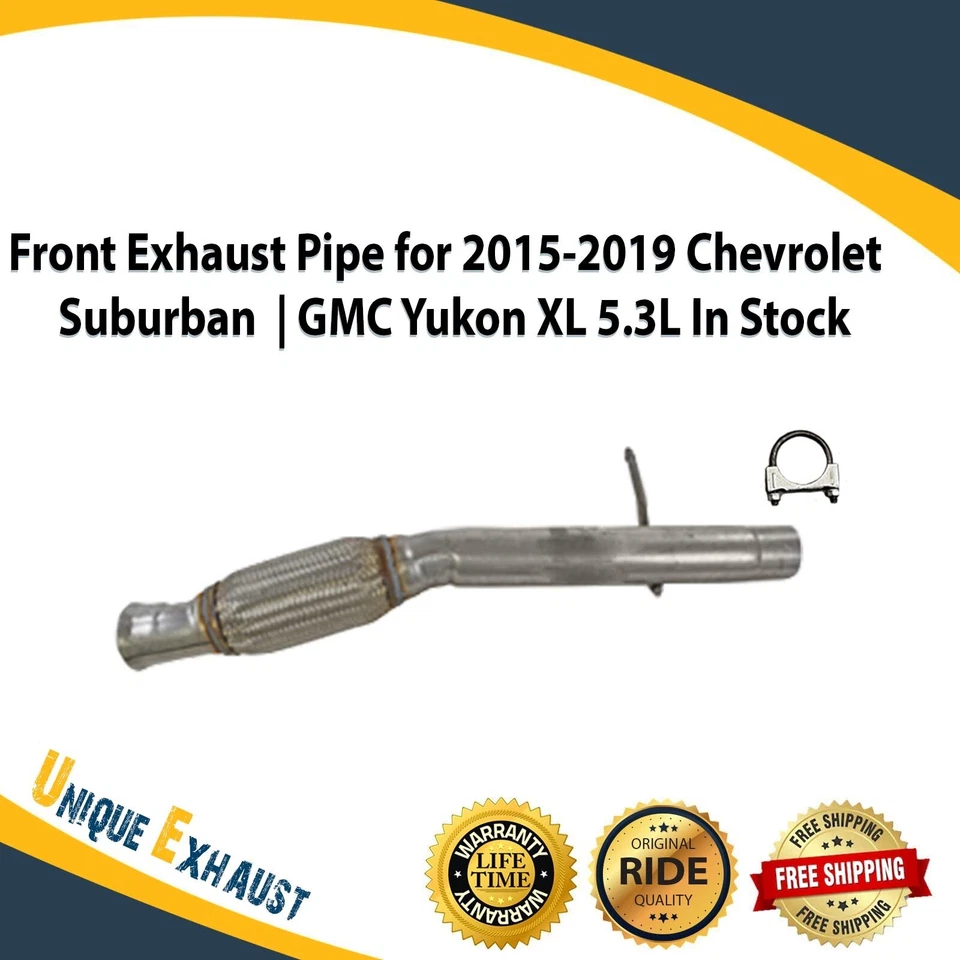 Front Exhaust Pipe for 2015-2019 Chevrolet Suburban | GMC Yukon XL 5.3L In Stock - Image 1 of 4
