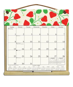 STRAWBERRIES CALENDAR HOLDER - REFILLABLE EVERY YEAR! - Picture 1 of 1