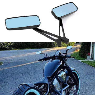 Motorcycle Rectangle Side Mirrors 10mm 8mm For Kawasaki zrx1200r 1100 z1000 800 - Image 1 of 4