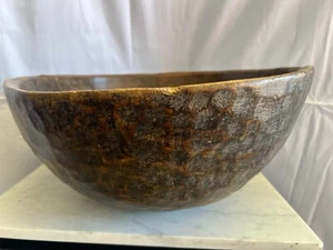 Hand carved Fulani Tuareg Bowl Vintage, Sub Saharan African Art 16" X 8" X 8" - Picture 1 of 10