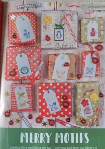 Cross Stitch Chart Only - Merry Motifs 48 Scandi-Style Christmas Gift Tags - Picture 1 of 1