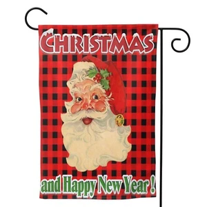 Younnerr Red Black Christmas Decorations Clearance Santa Claus Small Garden Fla - Picture 1 of 1