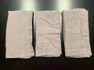 3 fundas de restauración de lino belga lavado a la piedra talla euro lila púrpura Foto 1 de 4