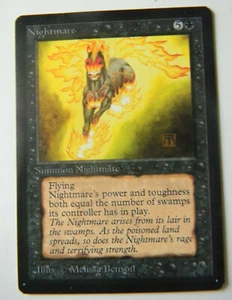 NIGHTMARE : MTG : BETA : 1993 : VERY FINE/NEAR MINT : SEE PHOTO'S : RARE - Picture 1 of 10
