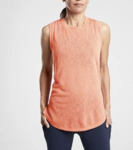 ATHLETA WOMEN'S CORAL PEACH SLEEVELESS BREEZY TOP TANK TALL Sz MT - Picture 1 of 2