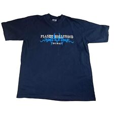Vintage Planet Hollywood Dubai T-Shirt 90s Navy Blue Size XL Short Sleeve