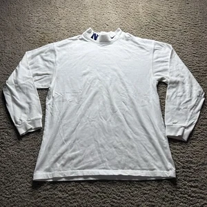 Vintage Nike Team Long Sleeve Turtle Neck Shirt White Size Small - Picture 1 of 14