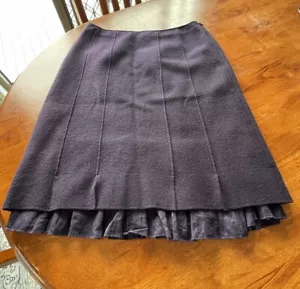Lucia Designer Skirt, Size 10-12, Dark Purple Wool, As New Condition, Lined, ❤️ - Picture 1 of 11
