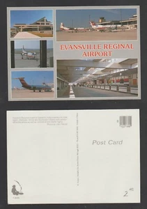 Postal Evansville Indiana Aeropuerto Regional Sin Usar Multi - Ver Cromo - Imagen 1 de 3