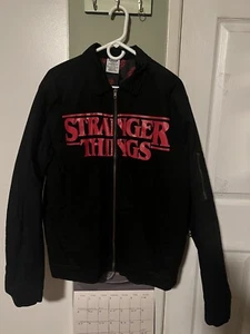 Official NETFLIX Stranger Things Bomber Jacket Size Large NWT FOREVER 21 - Picture 1 of 7