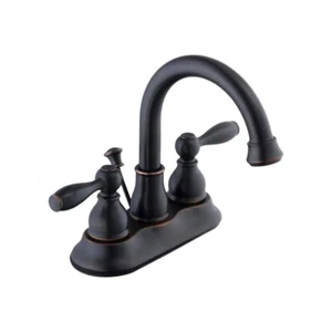 Glacier Bay High Arc Bathroom Faucet 4 In. Centerset 2 Handle Oil Rubbed Bronze