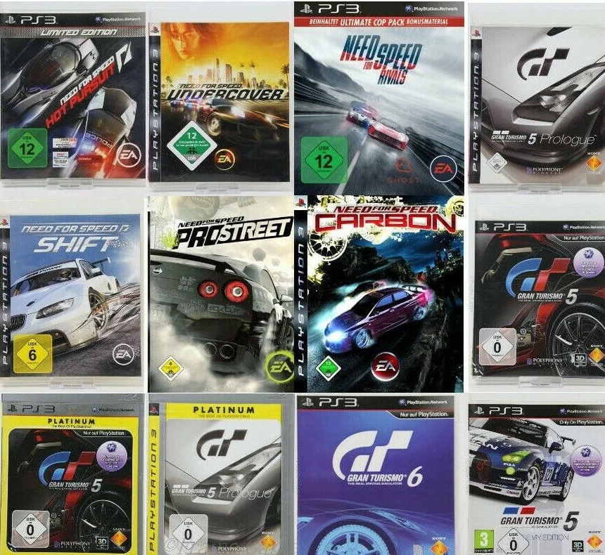 Sony PS3 Playstation 3 OVP Gran Turismo Need for Speed Rennspiele zum Auswählen - Bild 1 von 1