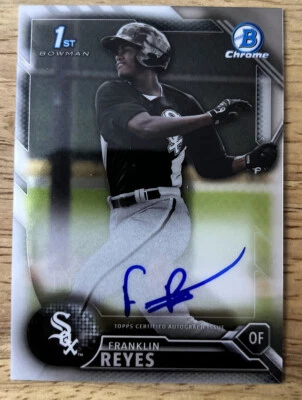 2016 BOWMAN CHROME PROSPECT FRANKLIN REYES RC AUTO #BCAPFR - Image 1 of 2