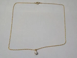 Collar solitario de diamantes de imitación de 18" - Imagen 1 de 5