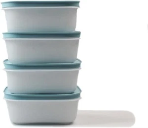 TUPPERWARE Congelador 450ml Azul Pastel Blanco (4) Cristal Hielo - Imagen 1 de 1