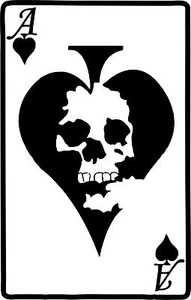 Ace of Spades Playing Cards Skull Car Truck Window Laptop Vinyl Decal Sticker - Picture 1 of 2