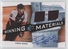 2008-09 SPx Winning Materials Radiance Auto /25 Simon Gagne #WM-SG Auto