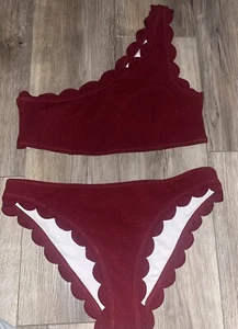Women’s Cupshe Sexy Size XL Bikini Set Swimsuit NWOT Burgundy - Picture 1 of 2