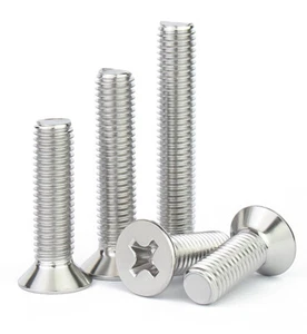 M1 - M10 DIN 965 Senkschrauben mit Kreuzschlitz A2 Edelstahl H Senkkopf-Schraube - Picture 1 of 22