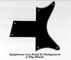 Les Paul II Dos 2 LP 5 capas negro golpeador personalizado para proyecto Epiphone NUEVO - Imagen 1 de 6