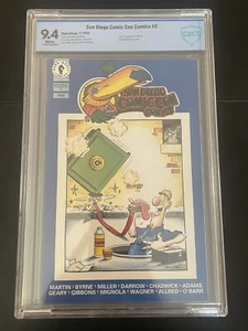 San Diego Comic Con Comic #2 CBCS 9.4 White Pages First Hellboy - Picture 1 of 3