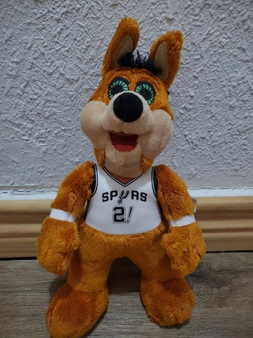 Vintage NBA San Antonio Spurs Mascot The Coyote 2! Jersey Plush Toy Doll 11 Inch Cover