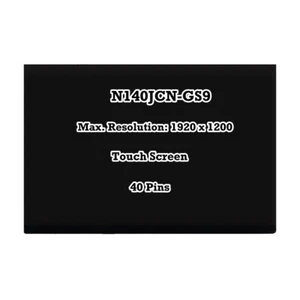 16:10 LED LCD On-Cell Touch Screen Display N140JCN-GS9 CMN1417 1920x1200 40Pins - Foto 1 di 5