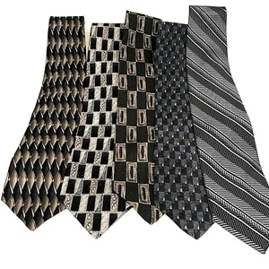 Lot Of 10 Mixed Mens Neck Ties Varying Sizes Colors And Brands - Picture 1 of 8
