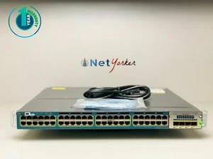 Cisco WS-C3560X-48PF-E 48 Port Gigabit PoE Managed Switch - Same Day Shipping - Picture 1 of 2