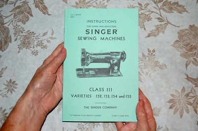 Using & Adjusting Instructions Manual, Singer Sewing Machines 111w152 to 111w155 - Image 1 of 4
