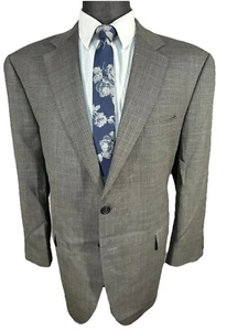 CHAPS Mens Beige Khaki PURE WOOL Classic Fit Sport Coat Blazer Jacket SIZE 44S - Picture 1 of 8