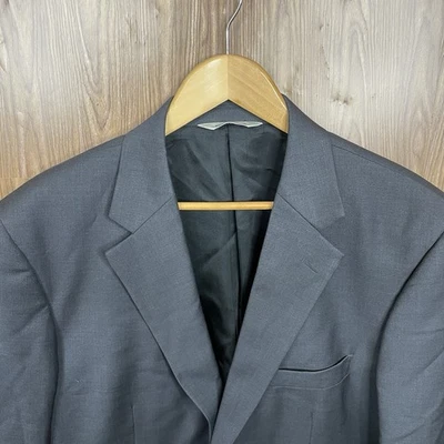 Chaqueta Blazer Pronto Uomo Para Hombre 44L Gris Oscuro Lana Sólida Poliéster Dos Botones Foto 1 de 4