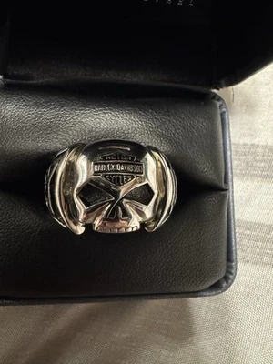 Anillo de banda de acero inoxidable Harley Davidson, talla 12 Foto 1 de 4