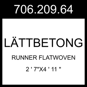 Runner IKEA LÄTTBETONG tessuto piatto beige/marrone chiaro 2' 7"x4 ' 11" 706.209.64 - Foto 1 di 1