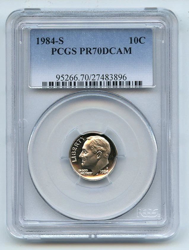 1984 S 10C Roosevelt Dime Proof PCGS PR70DCAM - Image 1 of 1