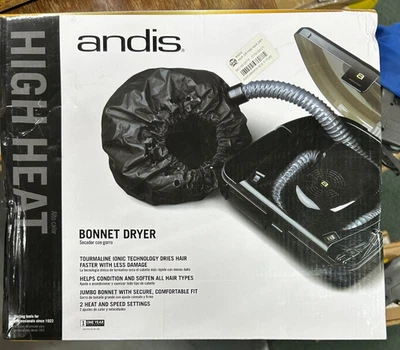 Andis Bonnet Hair Dryer Tourmaline Ionic 2 Heats & Speeds 500 watts 80610 BD - Image 1 of 4